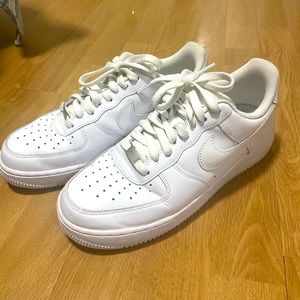 Nike White Air Forces Size 9